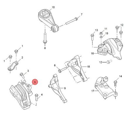 Поддержка монтажа двигателя MG GS OEM 30064476 для производительности и простоты установки