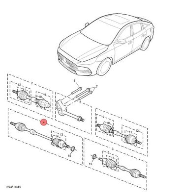 OE NO. 10619630 68x11x11cm Автозапчасти Правая передняя половина вала сборка для MG5/Roewe I5