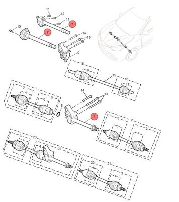 Колонка рулевого вала переднего колеса для Mg Gs 10108295